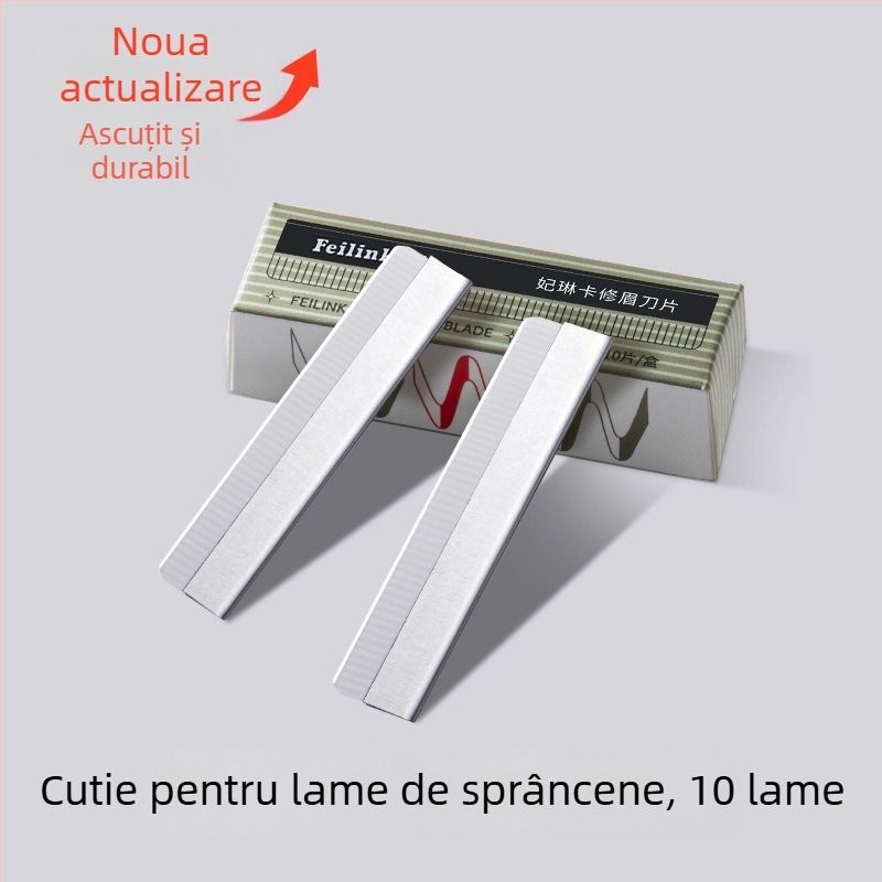 Feilinka Set de lame pentru sprâncene – instrument de conturare a sprâncenelor din oțel inoxidabil, uz general