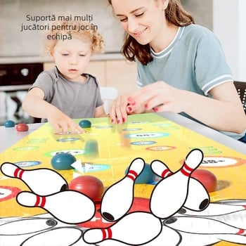 Joc de curling pe masă pentru copii — Interactiv pentru doi, educațional, din plastic, pentru interior