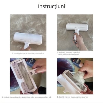 Crown Perie pentru păr de animale – ABS instrument de curățare pentru pisici și câini, canapele și covoare