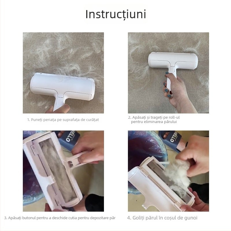 Crown Perie pentru păr de animale – ABS instrument de curățare pentru pisici și câini, canapele și covoare