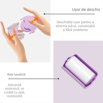 Rulă portabilă de scame lavabilă pentru haine și animale de companie — Jianfan, Material PP+ABS, Stil Light Luxury, Lansare toamnă 2025