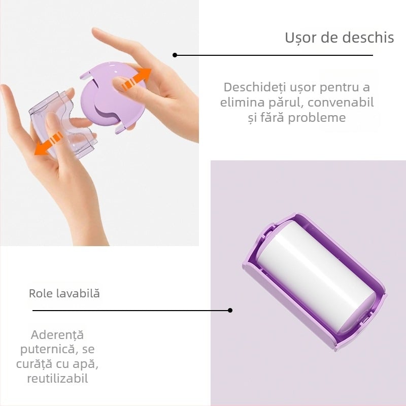 Rulă portabilă de scame lavabilă pentru haine și animale de companie — Jianfan, Material PP+ABS, Stil Light Luxury, Lansare toamnă 2025