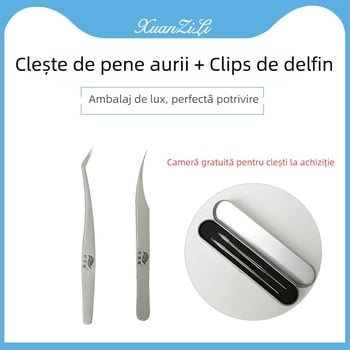 Clește pentru gene – precizie înaltă pentru grafting, clipsă delfin, unelte metalice în set