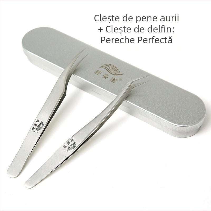 Clește pentru gene – precizie înaltă pentru grafting, clipsă delfin, unelte metalice în set