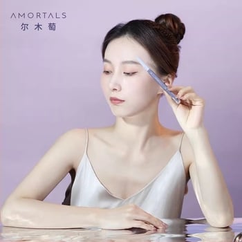 Amortals Trimmer pentru sprâncene – Plastic, Design sigur, pentru bărbați și femei, Set pentru începători