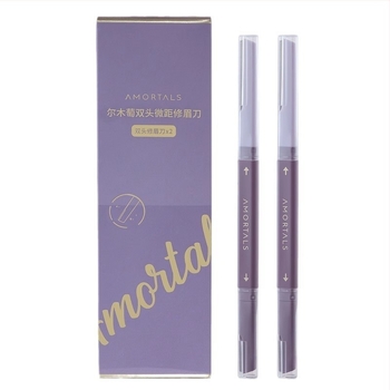 Amortals Trimmer pentru sprâncene – Plastic, Design sigur, pentru bărbați și femei, Set pentru începători