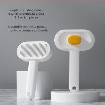 Pieptene de îngrijire pentru pisici și câini, desface noduri, îndepărtează părul, instrument de curățare, PP material