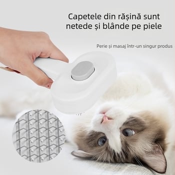 Pieptene de îngrijire pentru pisici și câini, desface noduri, îndepărtează părul, instrument de curățare, PP material
