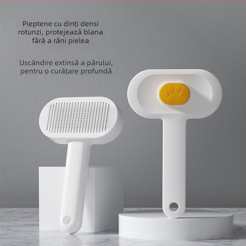Pieptene de îngrijire pentru pisici și câini, desface noduri, îndepărtează părul, instrument de curățare, PP material