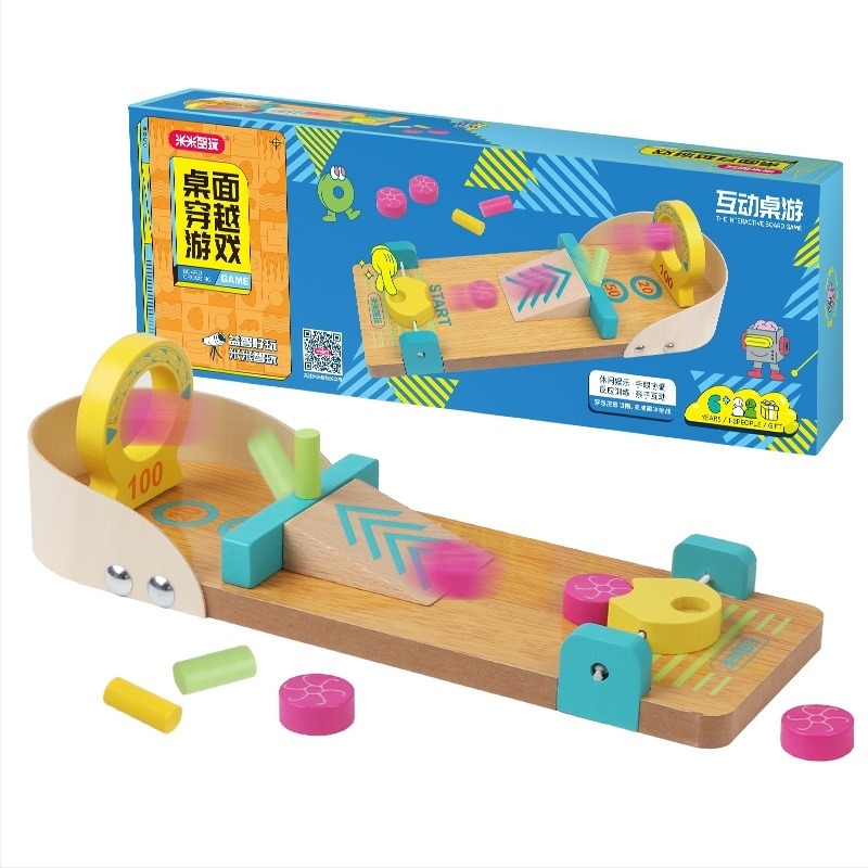 Mimizhi Play Joc de masă din lemn cu lovire de mingilor – relaxare în interior