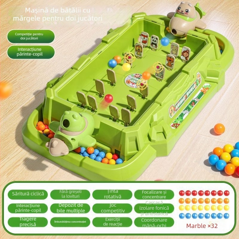 Joc educativ pinball pentru copii — pentru doi jucători, construcție din plastic, dezvoltă coordonarea mână-ochi și interacțiunea părinte-copil, pentru copii 4–6 ani și peste