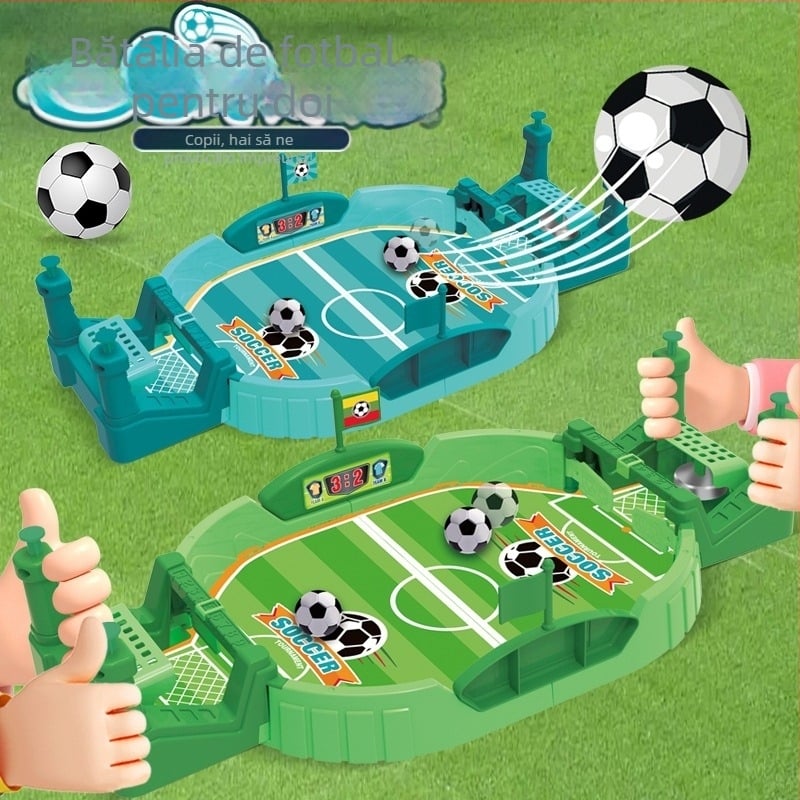 Fotbal de masă pentru copii – joc pentru doi, interactiv părinte-copil, educațional, din plastic, pentru 4–6 ani