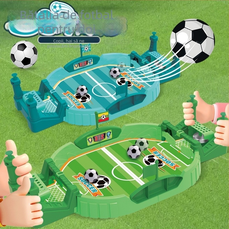 Fotbal de masă pentru copii – joc pentru doi, interactiv părinte-copil, educațional, din plastic, pentru 4–6 ani