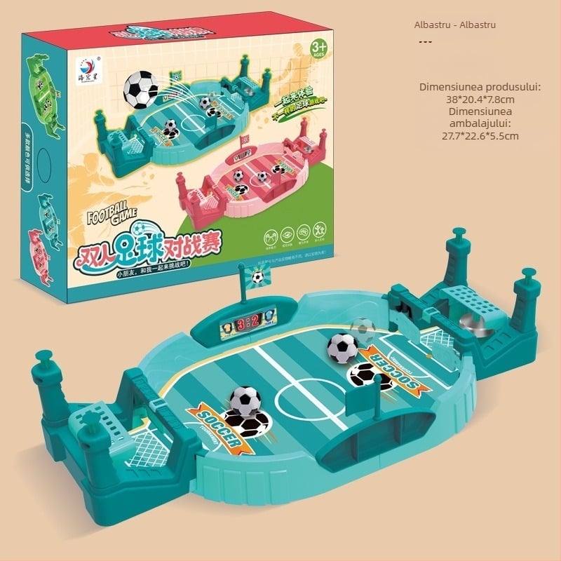 Fotbal de masă pentru copii – joc pentru doi, interactiv părinte-copil, educațional, din plastic, pentru 4–6 ani