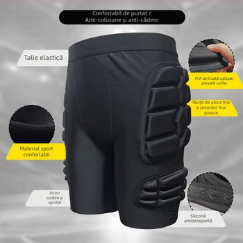 Șorturi de compresie cu protecție talie (spandex, adulți, echipament protector sportiv combinat)