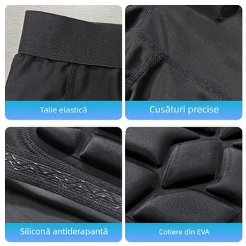 Șorturi de compresie cu protecție talie (spandex, adulți, echipament protector sportiv combinat)