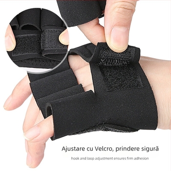 Mănuși cu degete pe jumătate pentru ridicare greutăți, cu protecție a palmei din SBR