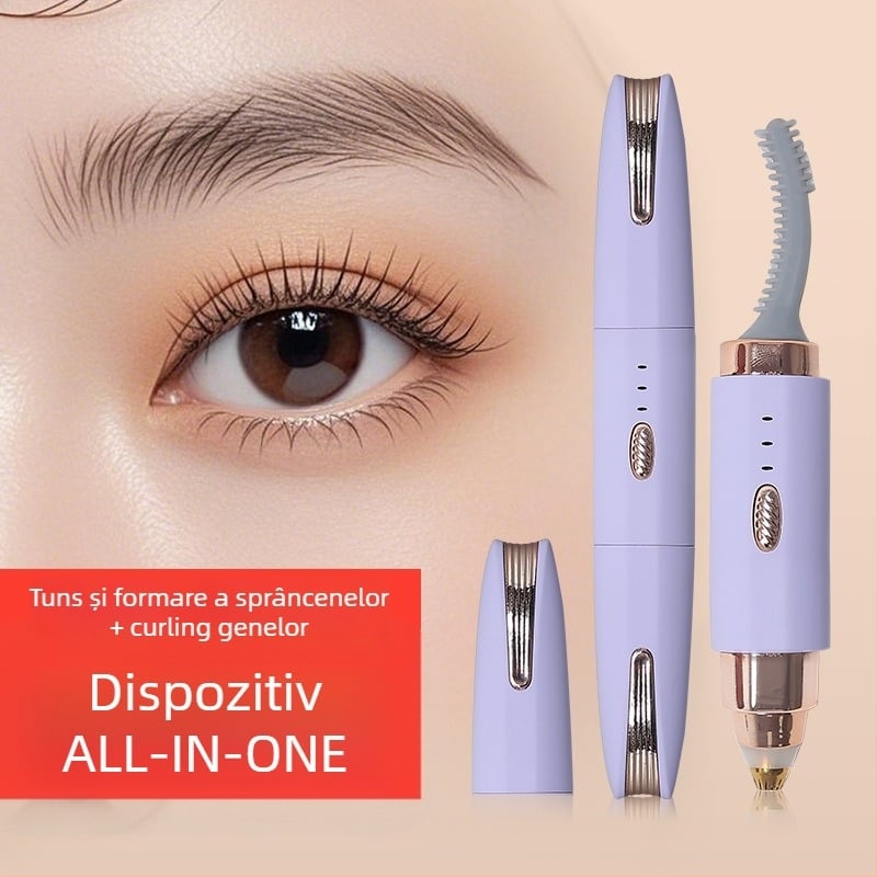 Trimmer electric pentru sprâncene, alimentare USB, corp din ABS, de buzunar, lavabil