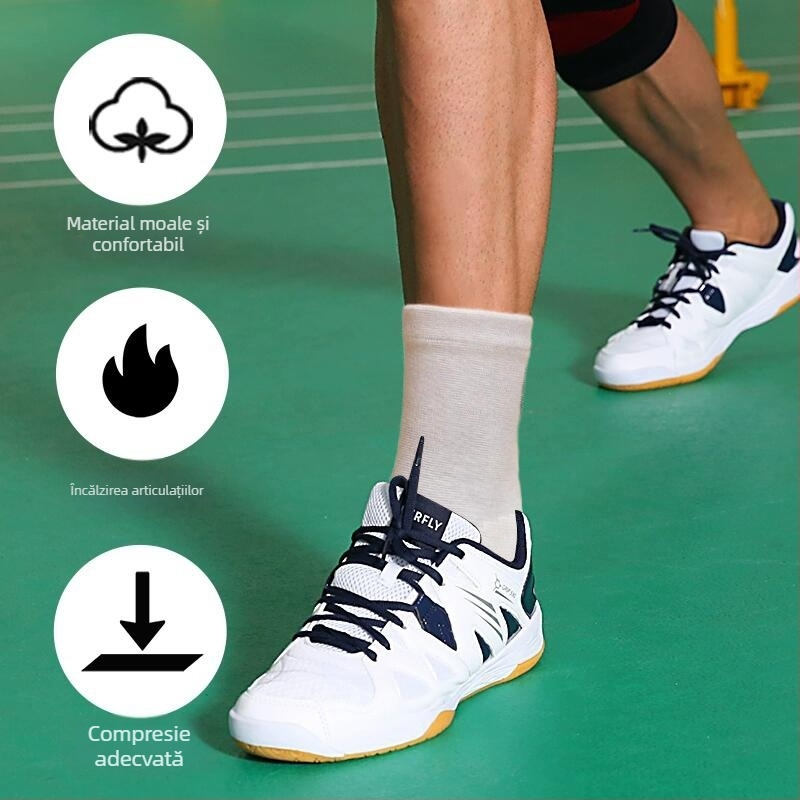 Gleznă orteză pentru toamnă-iarnă, elasticitate cu patru fețe, material respirabil din bambus-carbon, fibră poliesterică, pentru alergare și fotbal, protecție a glezei și stabilizare entorse