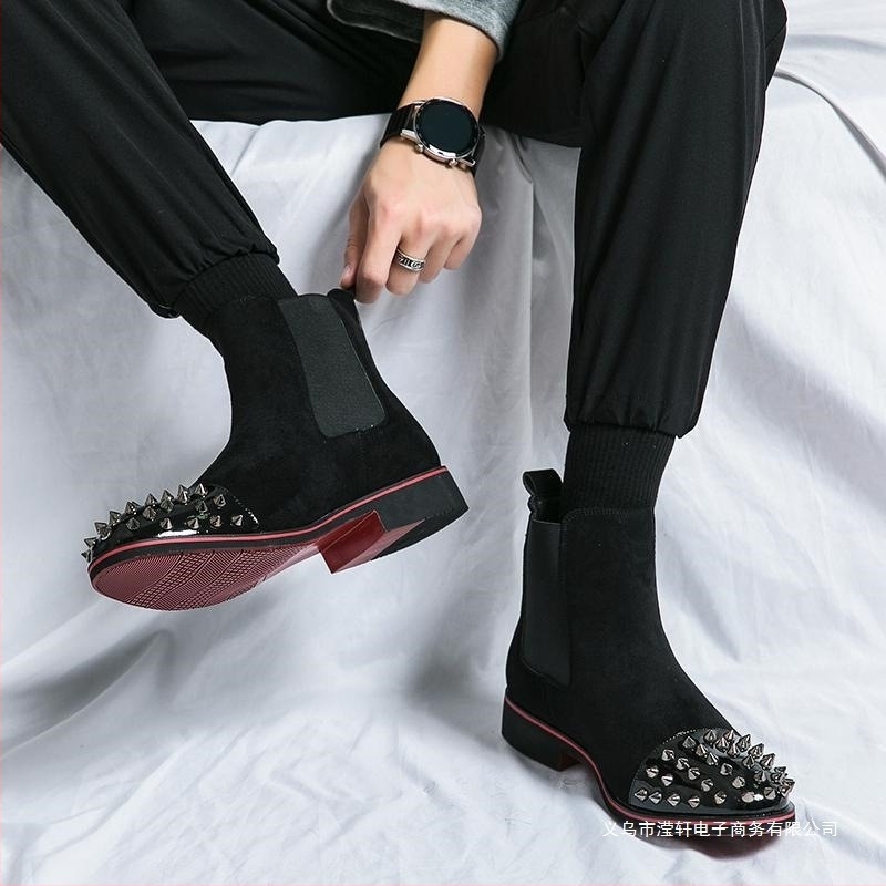 Pantofi Derby pentru bărbați, vârf ascuțit, înălțime gleznă, fermoar pe spate, rezistenți la iarnă, stil casual