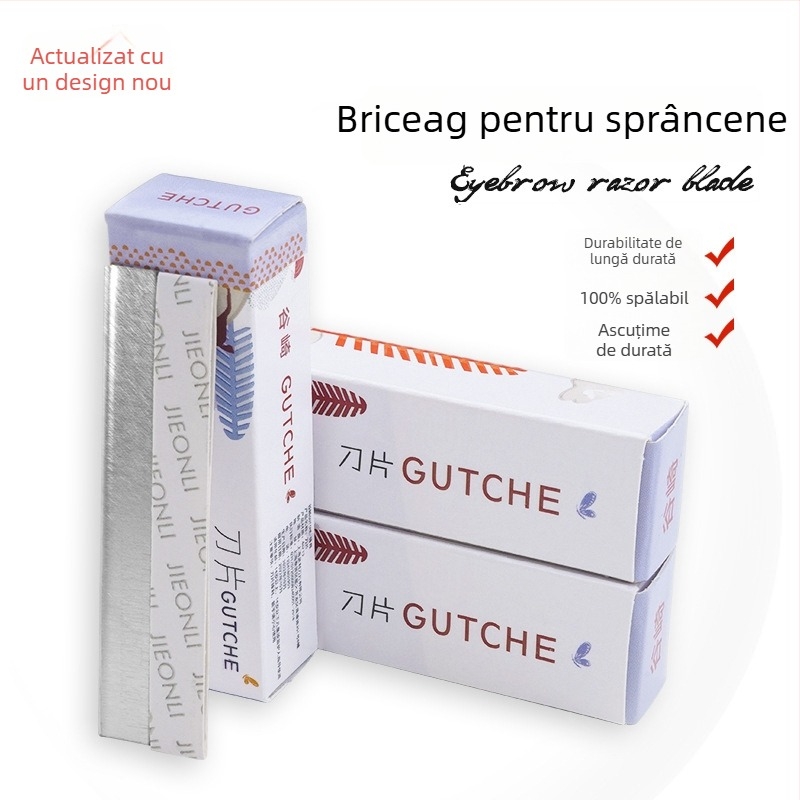 Lamă pentru sprâncene din oțel inoxidabil — lamă ondulată pe o singură parte — Taniyaki