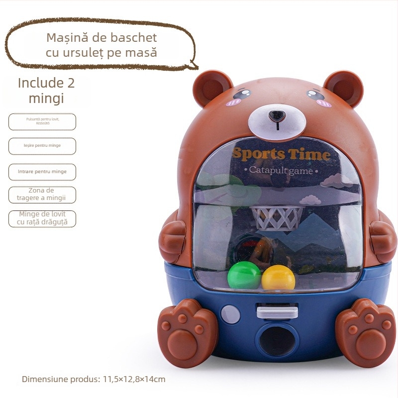 Joc de masă interactiv pentru copii, cu mini baschet și mini fotbal • Material: plastic • Vârsta: 7–14 ani • Joc de interior pentru relaxare educativă • Dezvoltă emoțiile, vederea, inteligența, prinderea și comunicarea părinte-copil