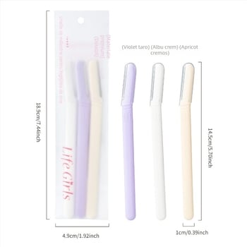 Life girls Trimmer pentru sprâncene, lamă din oțel inoxidabil, design ușor rotunjit, sigur pentru piele, pentru utilizare zilnică