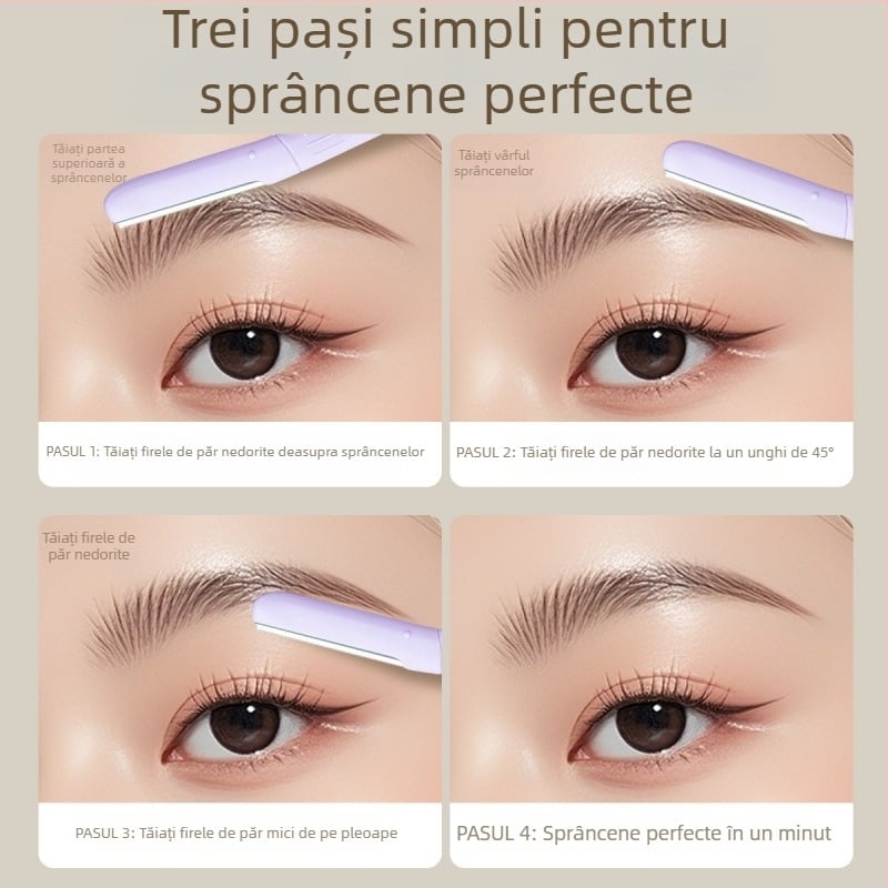 Life girls Trimmer pentru sprâncene, lamă din oțel inoxidabil, design ușor rotunjit, sigur pentru piele, pentru utilizare zilnică