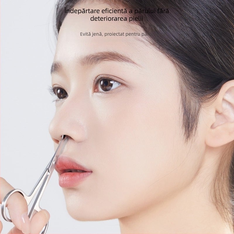 Tăietor pentru sprâncene și păr de nas – oțel inoxidabil, impermeabil, rezistent la rugină, pentru uz în salon, Bodybuilding Research
