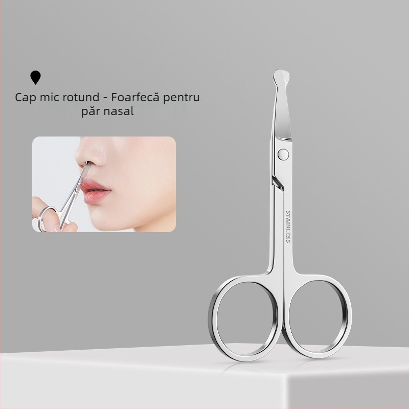 Tăietor pentru sprâncene și păr de nas – oțel inoxidabil, impermeabil, rezistent la rugină, pentru uz în salon, Bodybuilding Research