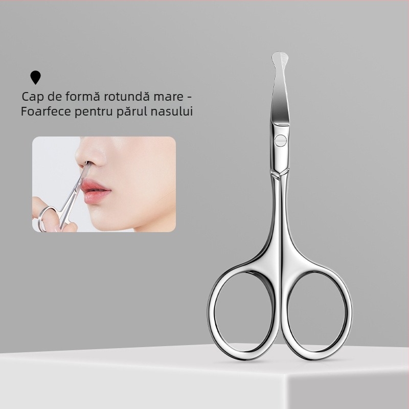 Tăietor pentru sprâncene și păr de nas – oțel inoxidabil, impermeabil, rezistent la rugină, pentru uz în salon, Bodybuilding Research