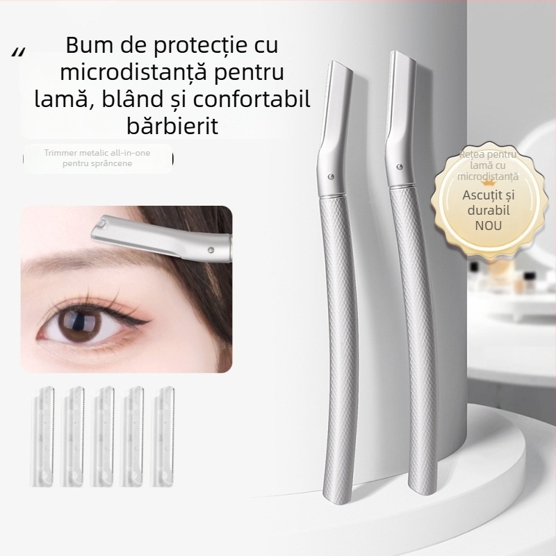 Trimmer pentru sprâncene din oțel inoxidabil, pentru uz zilnic