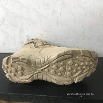 Ghete tactice înalte pentru bărbați, partea superioară din nubuk de vițel, talpă din cauciuc, căptușeală din blană de iepure, branț din piele de porc, botine Martin lucrate manual