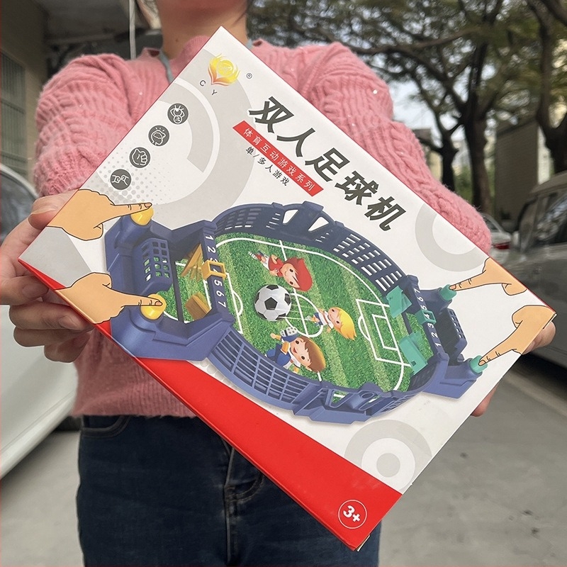 Joc de fotbal pe masă pentru copii, plastic, interacțiune pentru doi jucători, 4-6 ani