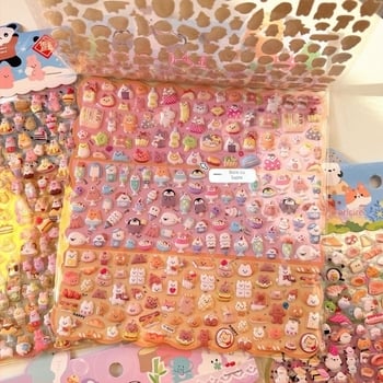 Carcasă de telefon în stil Ins, cu un motiv 3D de autocolante cu animale mici, fără posibilitate de personalizare, potrivită ca cadou de afaceri