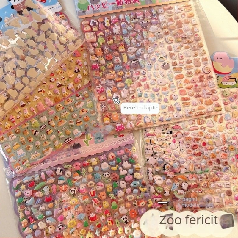 Carcasă de telefon în stil Ins, cu un motiv 3D de autocolante cu animale mici, fără posibilitate de personalizare, potrivită ca cadou de afaceri