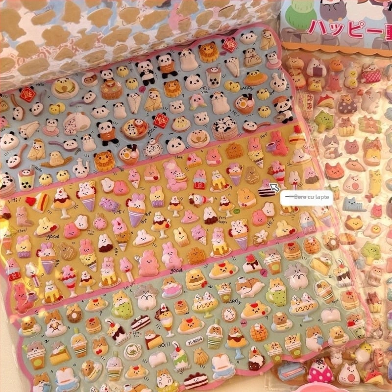 Carcasă de telefon în stil Ins, cu un motiv 3D de autocolante cu animale mici, fără posibilitate de personalizare, potrivită ca cadou de afaceri