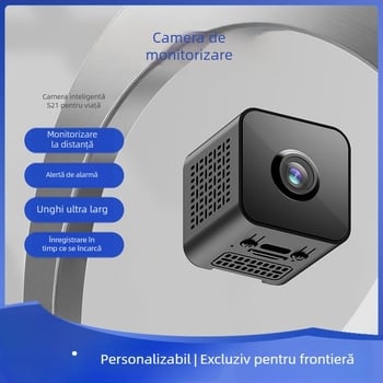 Cameră de supraveghere WiFi pentru casă și îngrijire animale de companie, control de pe smartphone, 1080P, vedere de noapte, detecție PIR a mișcării, utilizare în interior și exterior