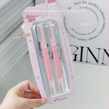 Etif Flower Trimmer pentru sprânene, capete duble pliabile, telescopic, din oțel inoxidabil și ABS, pentru îngrijire zilnică