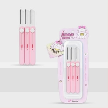 Etif Flower Trimmer pentru sprânene, capete duble pliabile, telescopic, din oțel inoxidabil și ABS, pentru îngrijire zilnică