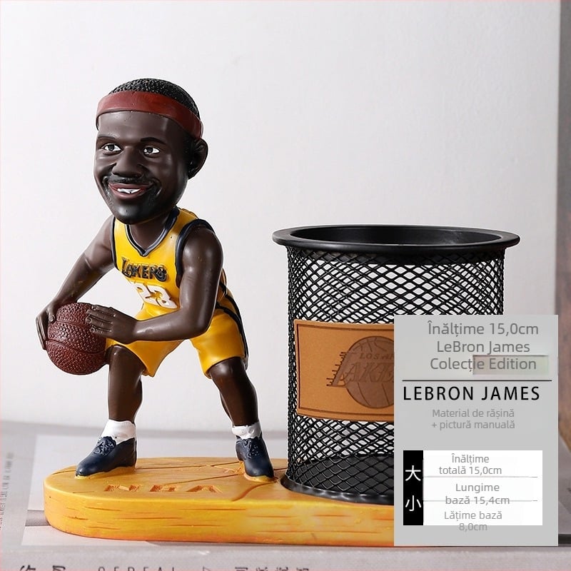 Suport pentru pixuri din rășină, design modern minimalist, decor de birou, cadou pentru fanii fotbalului