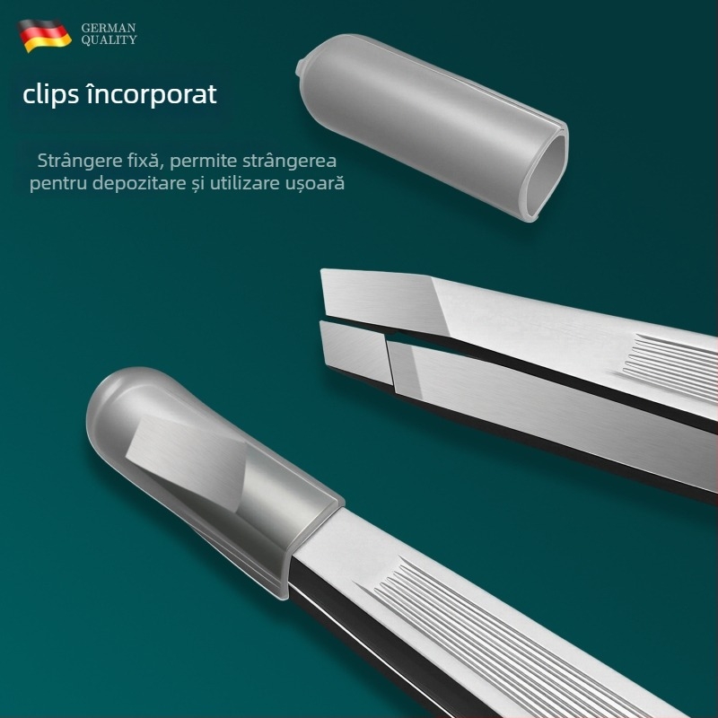 Clip pentru sprâncene și pensetă – oțel inoxidabil, seria Guchin, uz general