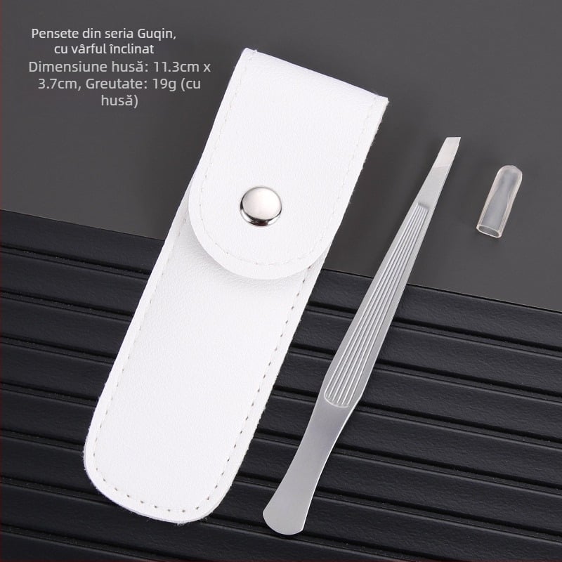 Clip pentru sprâncene și pensetă – oțel inoxidabil, seria Guchin, uz general
