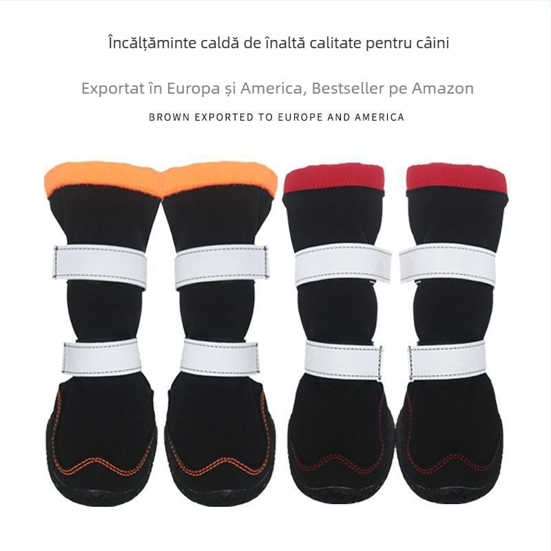 Încălțăminte pentru câini - Bocanci înalți, Antiderapante, Impermeabile, Mențin căldura, Poliester