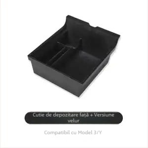 Accesoriu pentru cutia de depozitare a consolei centrale Tesla Model Y/3 (noua versiune), ABS, montaj prin lipire, cutie laterală a portbagajului