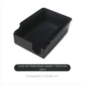 Accesoriu pentru cutia de depozitare a consolei centrale Tesla Model Y/3 (noua versiune), ABS, montaj prin lipire, cutie laterală a portbagajului