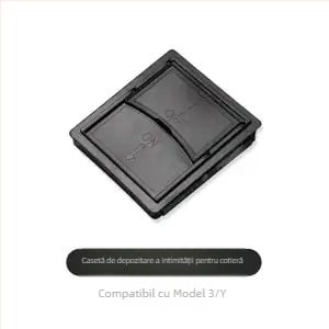 Accesoriu pentru cutia de depozitare a consolei centrale Tesla Model Y/3 (noua versiune), ABS, montaj prin lipire, cutie laterală a portbagajului