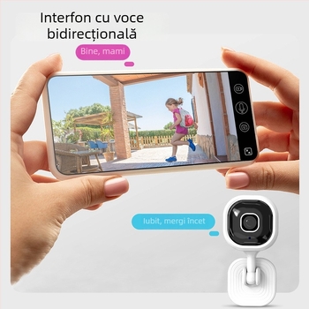 A3 Cameră pătrată cu două direcții, HD, inteligentă, Wi-Fi pentru monitorizare în interior IR