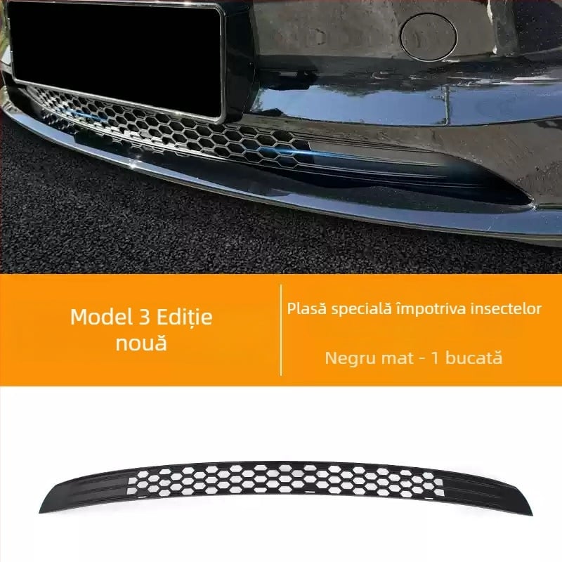 Antike ABS etichete auto interioare Tesla Model 3/Y – noua versiune, plasă antiinsecte, plasă de protecție a rezervorului de apă, plasă anti-praf