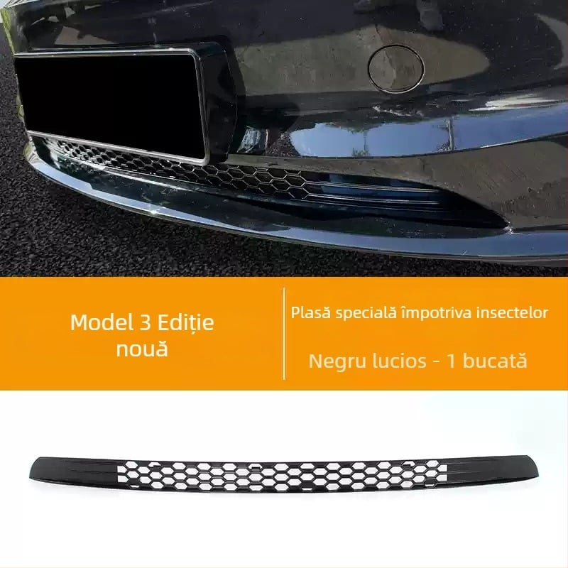 Antike ABS etichete auto interioare Tesla Model 3/Y – noua versiune, plasă antiinsecte, plasă de protecție a rezervorului de apă, plasă anti-praf
